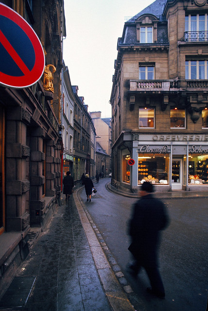 Business district of Old Luxembourg City, January 1972 — photo by John Beach